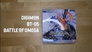 [ Digimon ] Cracking into a BT-05 Battle of Omega booster box! 12 booster packs opening