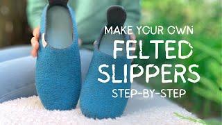 Make a Pair of Wet Felted Wool Slippers Beginner Style Step-by-Step + Template! P1: Resist & Layout