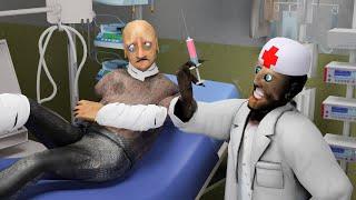Granny Doctor vs Grandpa Pacient funny real life animation
