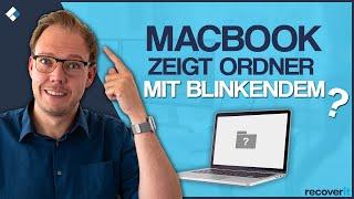 MacBook zeigt Ordner mit blinkendem Fragezeichen