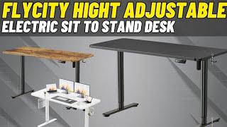 FLYCITY Electric Sit Stand Desk Review and Demo | Adjustable Height Electric Desk