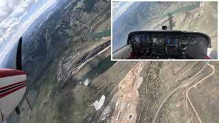 Spin training in a Cessna 172 (inside outside view)