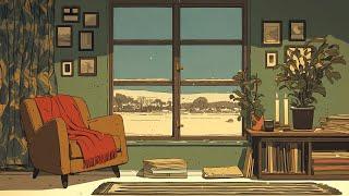 Sunday night it snowed  Winter Mood Board Inspiration ️Lofi heal - lofi coffee