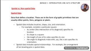 "Spatial vs Non-Spatial Data".. G.I.S. A brief Lecture  by   Gaurav Gauri... Incredible Geographica