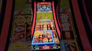 KANSAS CITY CHIEFS FOR THE WIN ON NFL  SUPERBOWL JACKPOTS  SLOT MACHINE #casino #luckyslot. #nfl