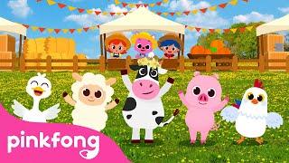 Five Little Animals Dancing on the Farm  |  Pinkfong's Farm Animals  |  Pinkfong Songs for Children