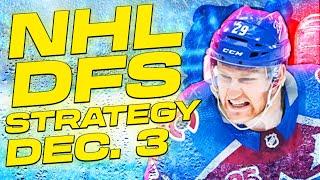 NHL DFS Strategy Tuesday 12/3/24 | DraftKings & FanDuel Daily Fantasy Hockey Picks