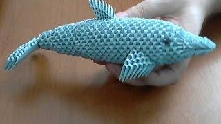 How to make 3D Origami Dolphin part1