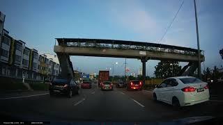 Johor EDL Highway - Mid Valley Southkey - Pandan - JUSCO Tebrau - IKEA Evening Scenery