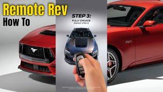 2024 Ford Mustang Remote Rev Feature How To