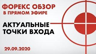  29.09.2020. Форекс обзор. Актуальные точки входа. Технический анализ рынка. Обучение трейдингу.