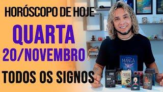 HORÓSCOPO DE HOJE // QUARTA - DIA 20/11/2024 - Todos os Signos [AMOR, TRABALHO E DINHEIRO]