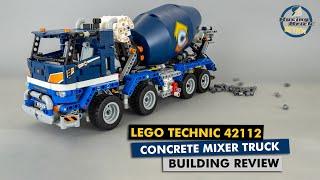 LEGO Technic 42112 Concrete Mixer Truck detailed building review