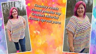 Country roads closed poncho top