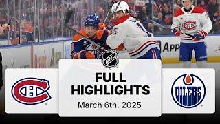 NHL Highlights | Canadiens vs. Oilers | March 06, 2025