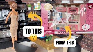 DIY Barbie Kitchen Transformation 