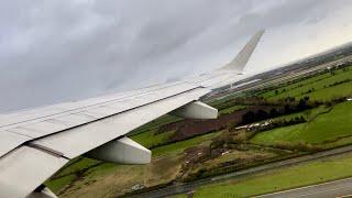 Air France HOP! Embraer 190 Rainy Takeoff from Dublin | DUB-CDG