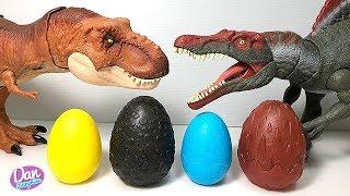 Hatch new Dinosaur Eggs with Jurassic World Dinosaur Fun Video!