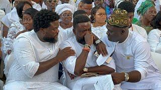 KUNLE AFOLAYAN & AREMU AFOLAYAN IN TEARS AT THEIR LATE MOM WAKE KEEP SERVICE