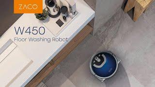 ZACO W450 MOPPING ROBOT // SEPERATE FRESH & DIRT WATER TANKS - Official Video English