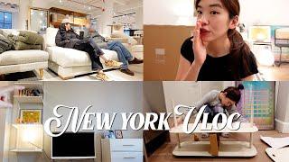 NY vlog. 뉴욕 브루클린 집꾸미기 가구 아울렛에서 소파 득템하고. 삼성세리프 TV. 이케아 추천템 BOAXEL 설치하는 미국 신혼일상 브이로그