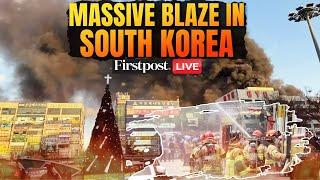 LIVE: Massive Fire Engulfs Building in South Korea Amid Looming Detention of President Yoon