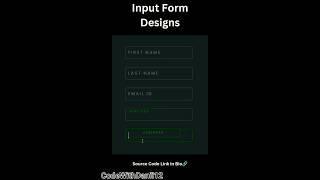 Input Form Designs  #programmer #softwaredeveloper
