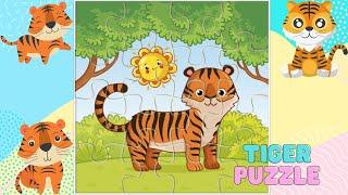 Tiger Puzzle for Kids | Animals Kids Puzzle | Tiger in Forest