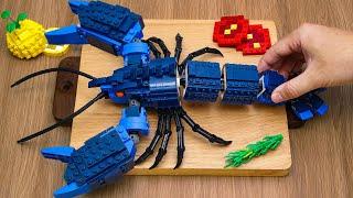 Catching & Cutting Lego RARE RAINBOW LOBSTER Sashimi | Amazing LEGO Seafood COOKING Compilation