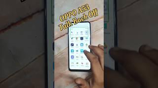 How To Talk Back Off OPPO A53  OPPO A53 Talk Back Remove Kaise Kare  #shorts #ytshorts #talkback