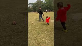 Play with Papa #baby #cutebaby #funwithpapa #cute #victoria #football #love