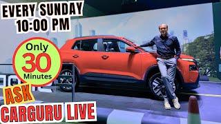 Best Car & SUV in 11 Lakhs ⭐️ Hyundai, Tata, Kia, Mahindra, Maruti & Citroen  Live With CARGURU