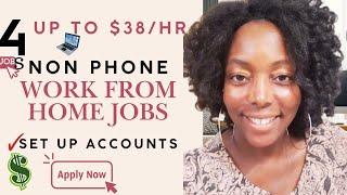 Top 4 Work from Home Jobs Hiring NOW   No Talking Needed!