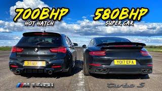 SUPERCAR KILLER?! 700HP BMW M140I vs 580HP 911 TURBO S