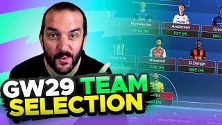 HITS OR WILDCARD?  | FPL TEAM SELECTION GAMEWEEK 29 | Fantasy Premier League Tips 2024/25