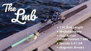 Tailored Tackle Bass Fishing Rod & Reel Baitcasting Combo Learn to Baitcast