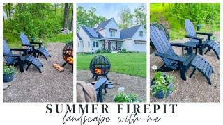 DIY SUMMER FIREPIT // LANDSCAPING A FIREPIT AREA FROM SCRATCH // CHARLOTTE GROVE FARMHOUSE