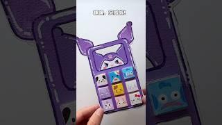 Kuromi miniphone easy drawing ideas#diy #easydrawing #shorts#youtubeshorts#kuromi#sanrio#painting