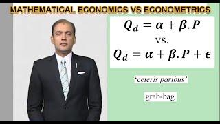 Mathematical Economics vs Econometrics