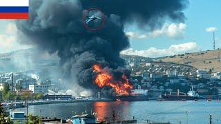 1 MINUTE AGO! THREE Russian cargo ships containing 250000 tonnes of bullets sunk by Ukrainian F-16s.