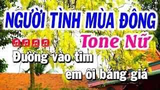 Karaoke Người Tình Mùa Đông Tone Nữ  [ Đô trưởng ] NS Tuyết Nhi