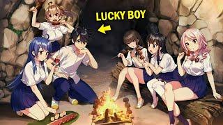 The Lucky Boy Who Survived On A Desert Island With Four Wives And Became The Leader | Manga Recap