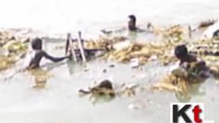 Massive pollution at Kolkata's outskirts ghats from idol immersion