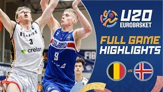 Belgium  vs Iceland  | Extended Highlights | FIBA U20 EuroBasket 2024