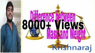 Difference between Mass and Weight (Tamil) | Krishnaraj | Ramanuja Academy