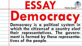 Essay on Democracy in English