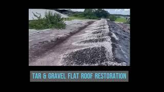 How to Restore a Tar and Gravel Roof with Elastomeric Roof Coating #roofrestoration #flatroof #roof