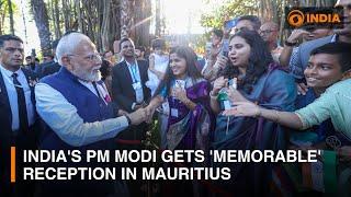 India's PM Modi gets 'memorable' reception in Mauritius | DD India Live