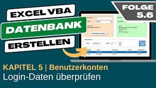 Excel VBA Datenbank erstellen #5.6 LoginDaten überprüfen (Benutzerkonto erstellen)