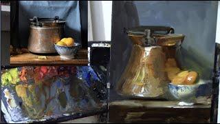 How to paint realistic shiny, reflective, metallic objects